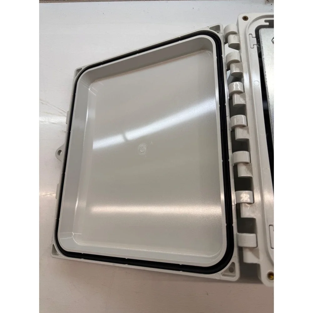Polystar Industrial Electrical Enclosure Box Weatherproof Hinged Gray 11x8x5 - Picture 3 of 7